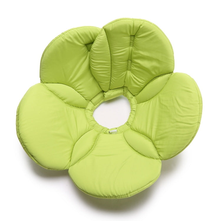 Pet Protection Collar Dog Flower Protection Collar, Specification: L(Green) by bashfashion
