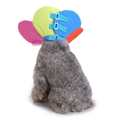 Pet Protection Collar Dog Flower Protection Collar, Specification: L(Rainbow) by bashfashion