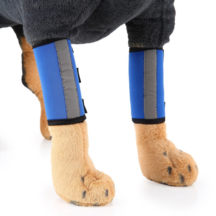 Pet Knee Protector Dog Surgery Injury Protective Cover, Size: S(Blue Reflection) by bashfashion