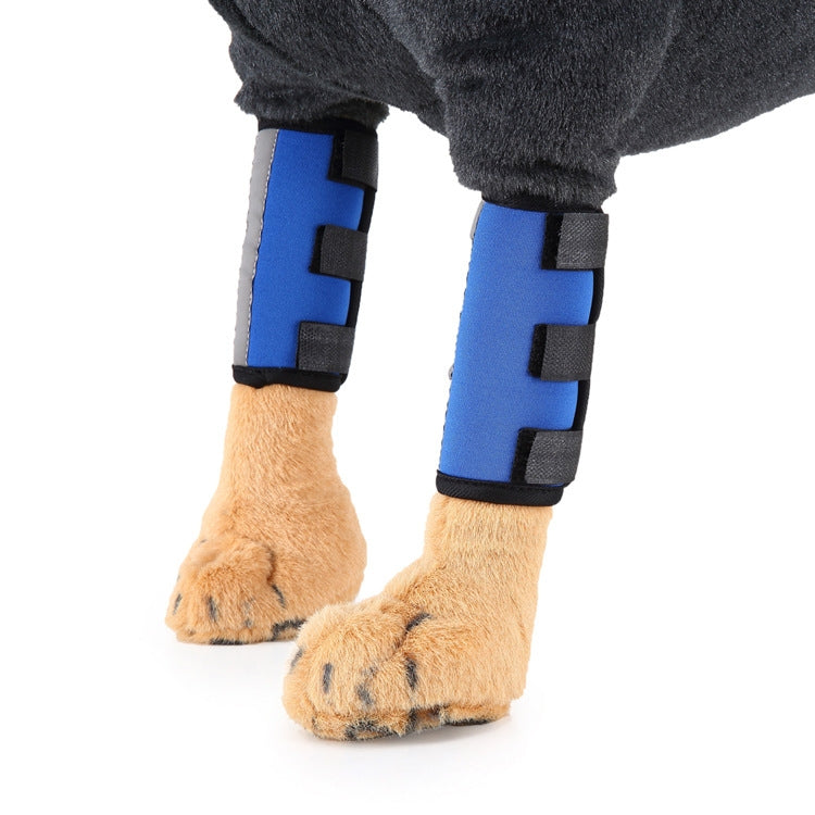 Pet Knee Protector Dog Surgery Injury Protective Cover, Size: S(Blue Reflection) by bashfashion