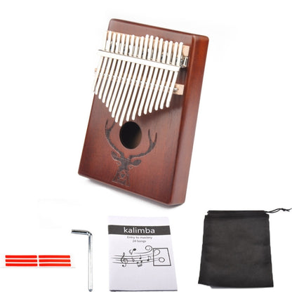 17-Tone Beginner Finger Piano Deer Head Kalimba Thumb Piano(Coffee Kit) by bashfashion