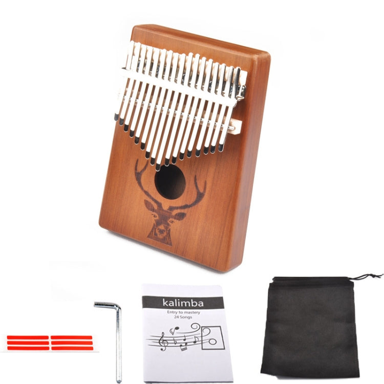 17-Tone Beginner Finger Piano Deer Head Kalimba Thumb Piano(Retro Kit) by bashfashion