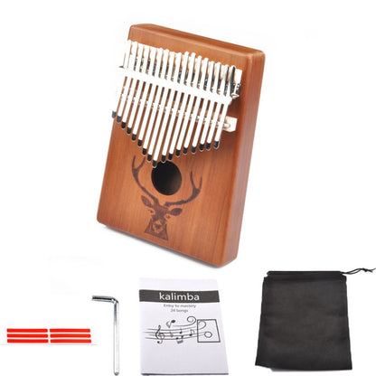 17-Tone Beginner Finger Piano Deer Head Kalimba Thumb Piano(Retro Kit) by bashfashion