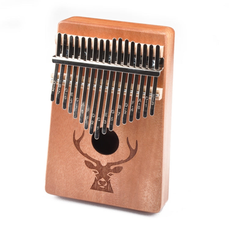 17-Tone Beginner Finger Piano Deer Head Kalimba Thumb Piano(Wooden) by bashfashion