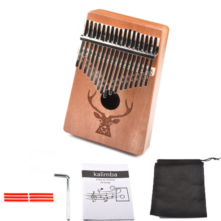 17-Tone Beginner Finger Piano Deer Head Kalimba Thumb Piano(Wooden Kit) by bashfashion