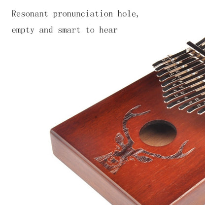 17-Tone Beginner Finger Piano Deer Head Kalimba Thumb Piano(Wooden Kit) by bashfashion