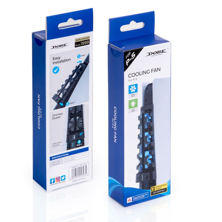 DOBE TP5-1523 The Rear Blu-Ray Fan Host Cooling Fan For PS5(Black) by DOBE