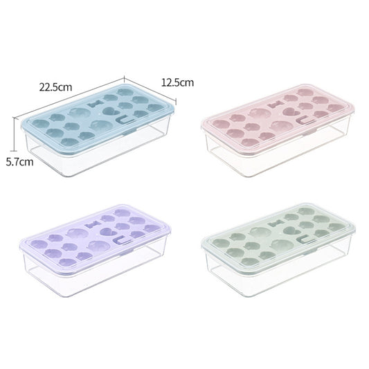 Creative DIY Home Ice Cream Mold Ice Lattice Penguin Shape Homemade Ice Cubes with Lid Ice Box(Blue) by bashfashion