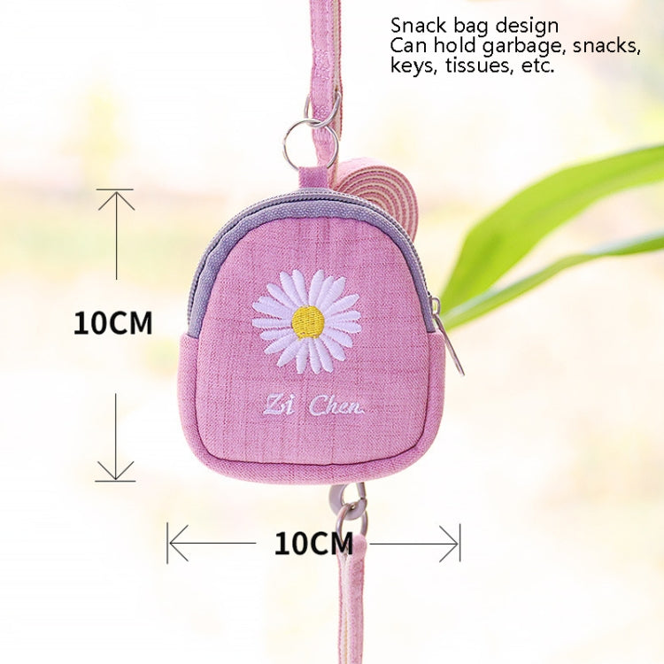 ZiChen Plain Embroidery Dog ??Traction Rope Pet Chest Strap, Size: S(Pink) by bashfashion