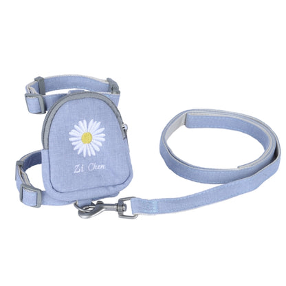 ZiChen Cat Traction Rope Small Pet Traction Embroidery Backpack, Size: S(Blue) by bashfashion