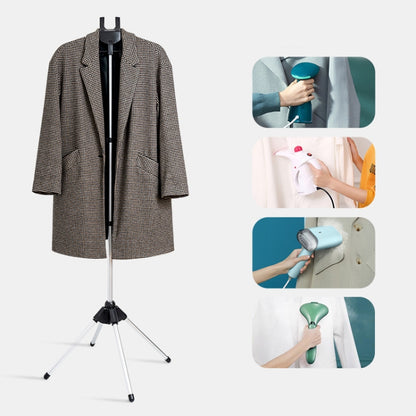 1.6m 3 in 1 Hanging Ironing Bracket Hanger Telescopic Metal Rod Mount(Black Hanger) by bashfashion