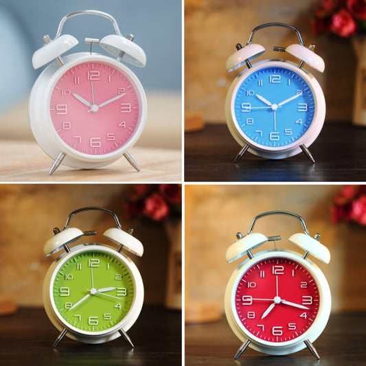 4 Inch Bedroom Bedside Stereo Digital Silent Alarm Clock With Light(White Shell Blue Surface) by bashfashion