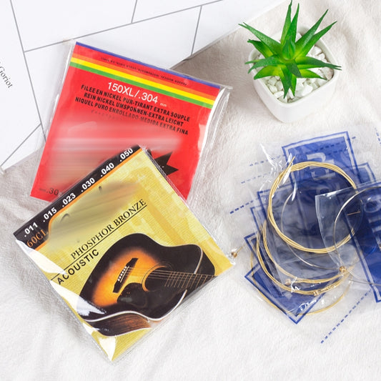 1 Set Folk Guitar Brass Strings Acoustic Guitar Set Strings 1-6(Yellow Packing 011) by bashfashion
