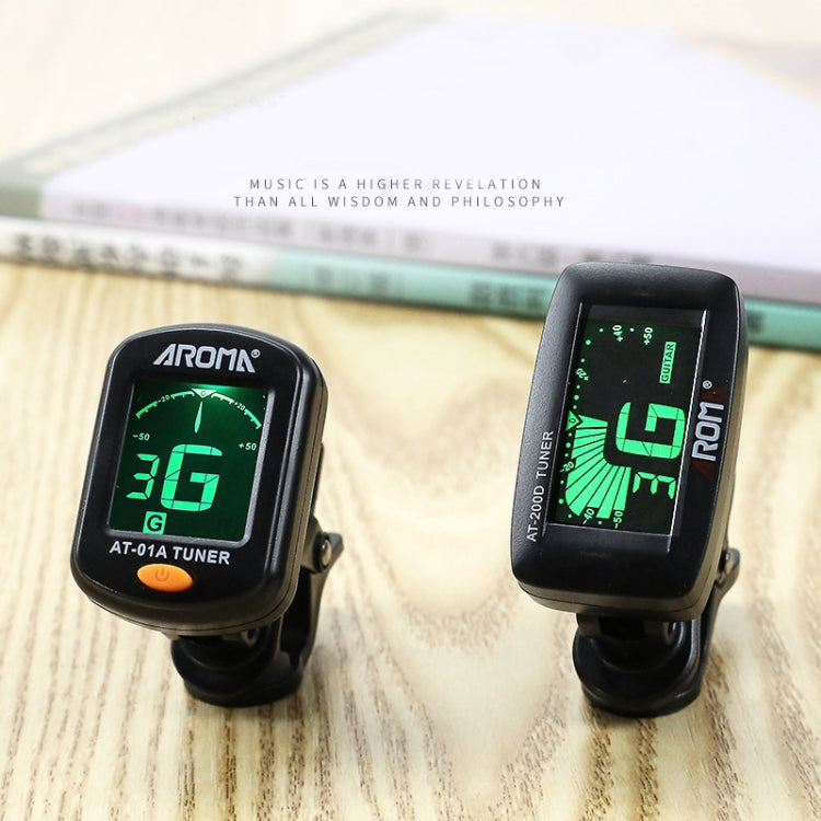 AROMA Guitar Tuner Ukulele Violin Bass Multi-Function Electronic Tuner, Colour: AT-200D by bashfashion