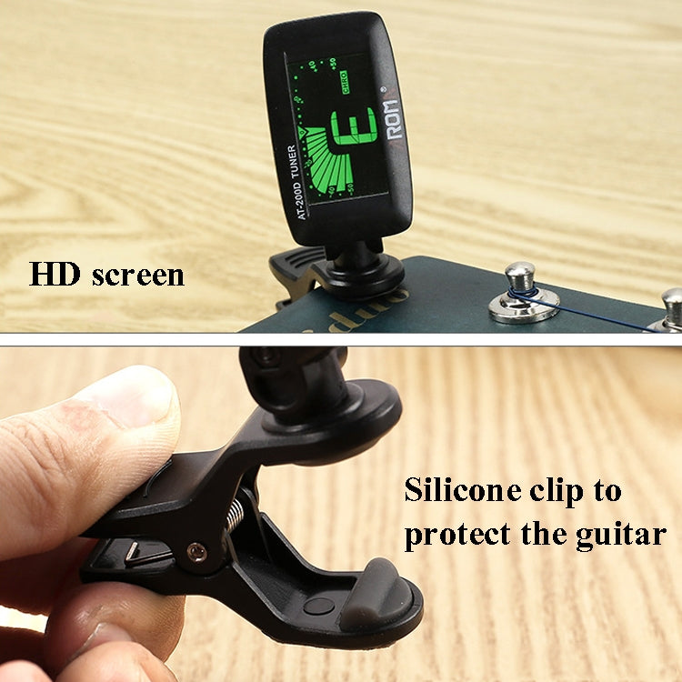 AROMA Guitar Tuner Ukulele Violin Bass Multi-Function Electronic Tuner, Colour: AT-200D by bashfashion