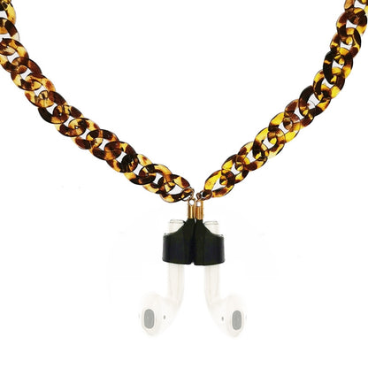 Wireless Earphones Acrylic Strong Magnetic Anti-Lost Chain For AirPods(Leopard) by bashfashion