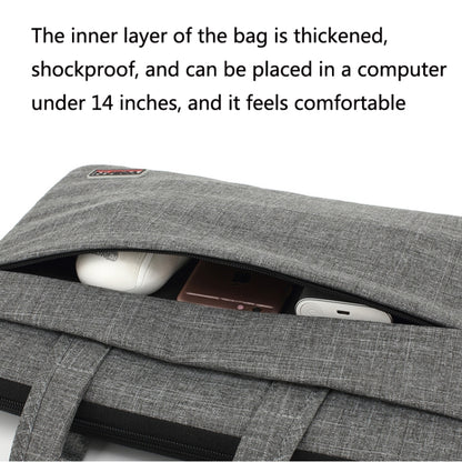 YOBAN Y-923-1 Casual Laptop Bag Waterproof Tablet Business Bag, Size: 14 inch(Dark Gray) by YOBAN
