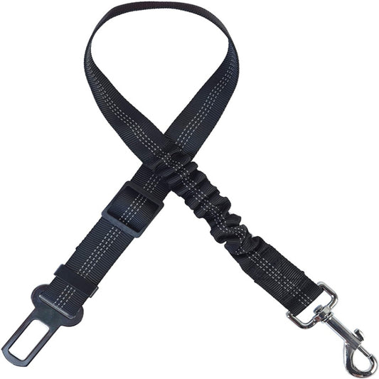 Pet Car Seat Belt Telescopic Reflective Safety Rope(Black) by bashfashion