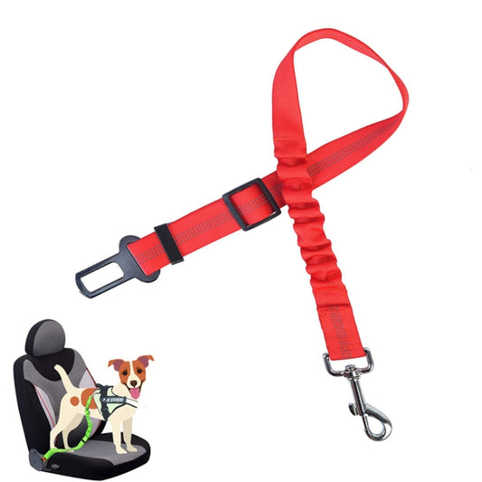 Pet Car Seat Belt Telescopic Reflective Safety Rope(Red) by bashfashion