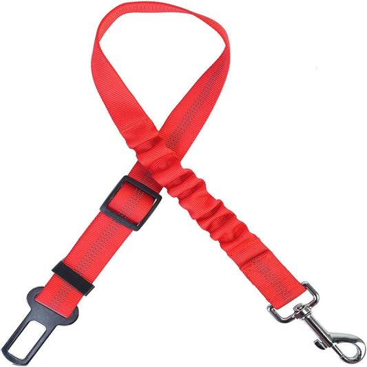 Pet Car Seat Belt Telescopic Reflective Safety Rope(Red) by bashfashion