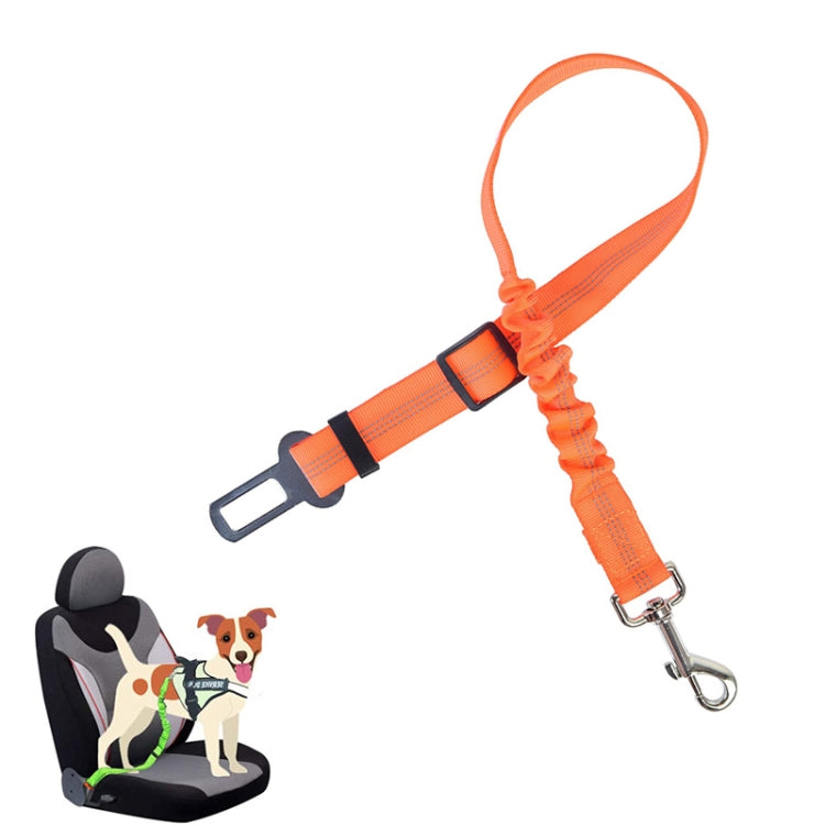 Pet Car Seat Belt Telescopic Reflective Safety Rope(Orange) by bashfashion