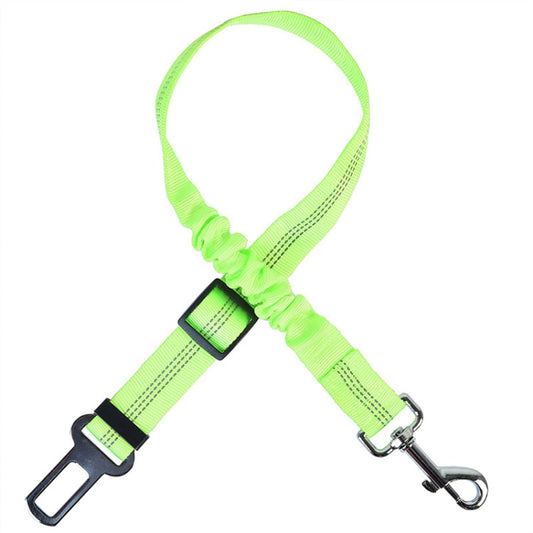 Pet Car Seat Belt Telescopic Reflective Safety Rope(Fluorescent Green) by bashfashion
