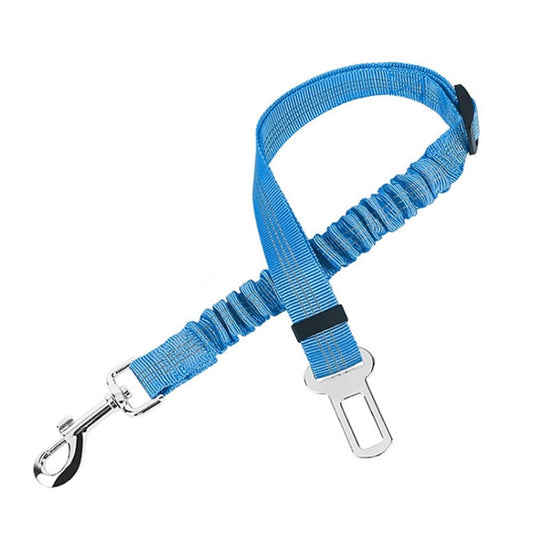 Pet Car Seat Belt Telescopic Reflective Safety Rope(Light Blue) by bashfashion