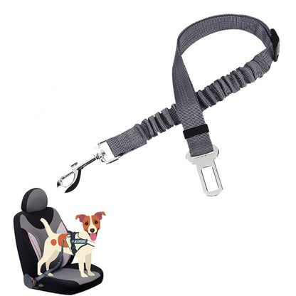 Pet Car Seat Belt Telescopic Reflective Safety Rope(Grey) by bashfashion
