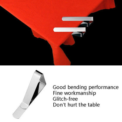 30 PCS Stainless Steel Tablecloth Clip Triangle Table Clamp Picnic Flexible Clip(Classic) by bashfashion