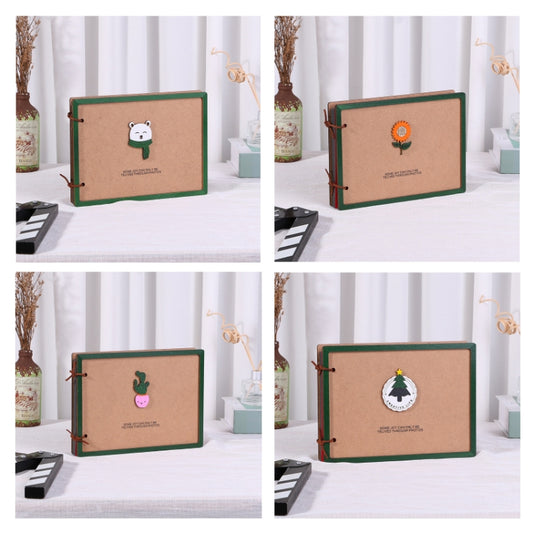 Wooden Loose-Leaf Album Children Growth Painting Album Couple DIY Handmade Gifts(Christmas Tree) by bashfashion