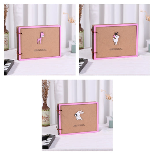 Wooden Loose-Leaf Album Children Growth Painting Album Couple DIY Handmade Gifts(Little White Dog) by bashfashion