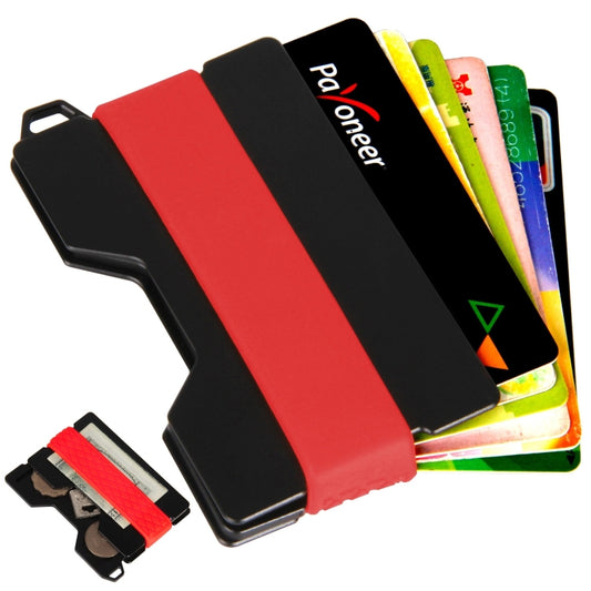Aluminum Alloy RFID Card Holder Anti-Theft EDC Wallet Coin Storage Box Key Card Holder, Colour: Red by bashfashion