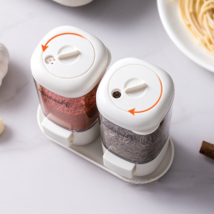 Marbrasse Metering Seasoning Box Pressing Type Seasoning Bottle Rotary Sealing Household Kitchen Seasoning Can, Specification: Single by Marbrasse