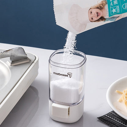 Marbrasse Metering Seasoning Box Pressing Type Seasoning Bottle Rotary Sealing Household Kitchen Seasoning Can, Specification: Single by Marbrasse