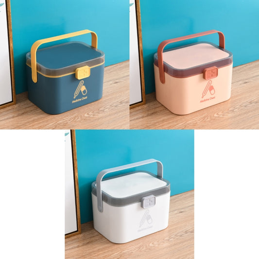 Household Plastic Small Medicine Box Portable Medicine Storage Box, Size: 27.7 x 20.4 x 19.4cm(Grey) by bashfashion