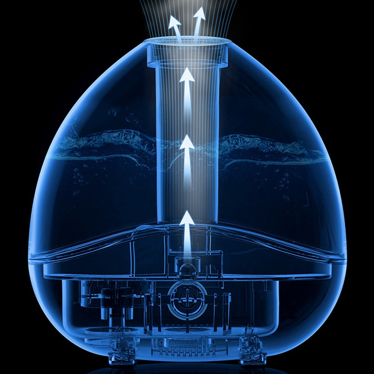 K11 1500ml Transparent Humidifier Household Mute Small Air Purifier Large-Capacity Ultrasonic Humidifier, CN Plug(Blue) by bashfashion