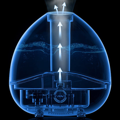 K11 1500ml Transparent Humidifier Household Mute Small Air Purifier Large-Capacity Ultrasonic Humidifier, CN Plug(Blue) by bashfashion
