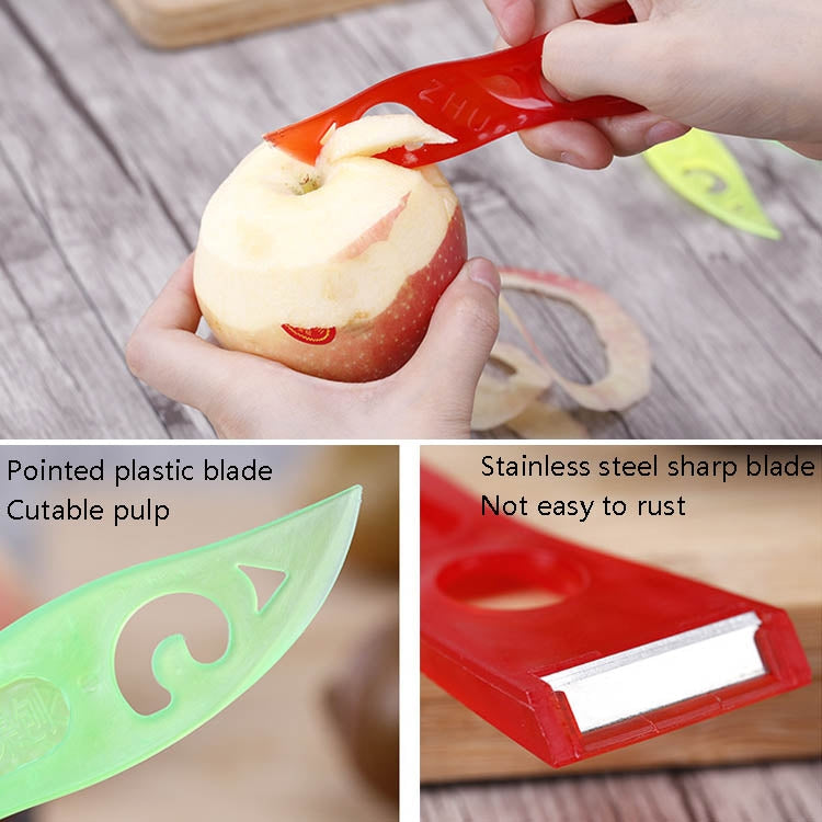 10pcs A2233 Home Vegetable Fruit Peer Plastic Cutting Knife, Color Random Delivery by bashfashion