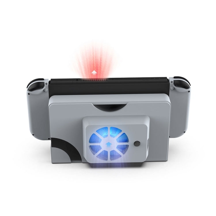 DOBE Host Base Cooling Fan With Blue Light For Switch OLED(White) by DOBE