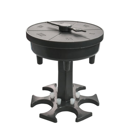 6 Cups Wine Dispenser Automatic Diversion Wine Pourer With Game Turntable, Style: Round Gray with Color Cup by bashfashion