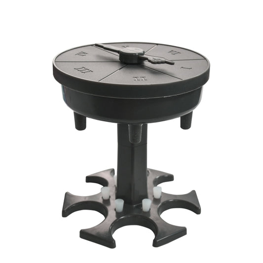 6 Cups Wine Dispenser Automatic Diversion Wine Pourer With Game Turntable, Style: Round Gray with Color Cup by bashfashion