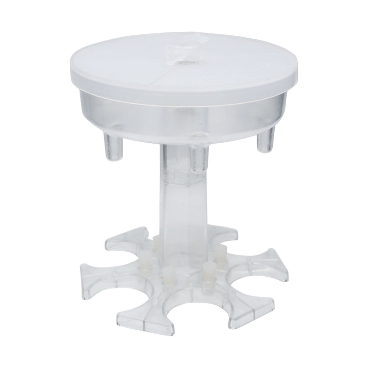 6 Cups Wine Dispenser Automatic Diversion Wine Pourer With Game Turntable, Style: Round Transparent with Transparent Cup by bashfashion