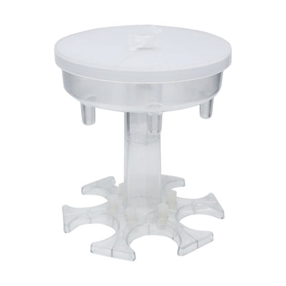 6 Cups Wine Dispenser Automatic Diversion Wine Pourer With Game Turntable, Style: Round Transparent with Transparent Cup by bashfashion