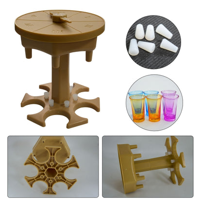 6 Cups Wine Dispenser Automatic Diversion Wine Pourer With Game Turntable, Style: Hexagon Transparent with Transparent Cup by bashfashion