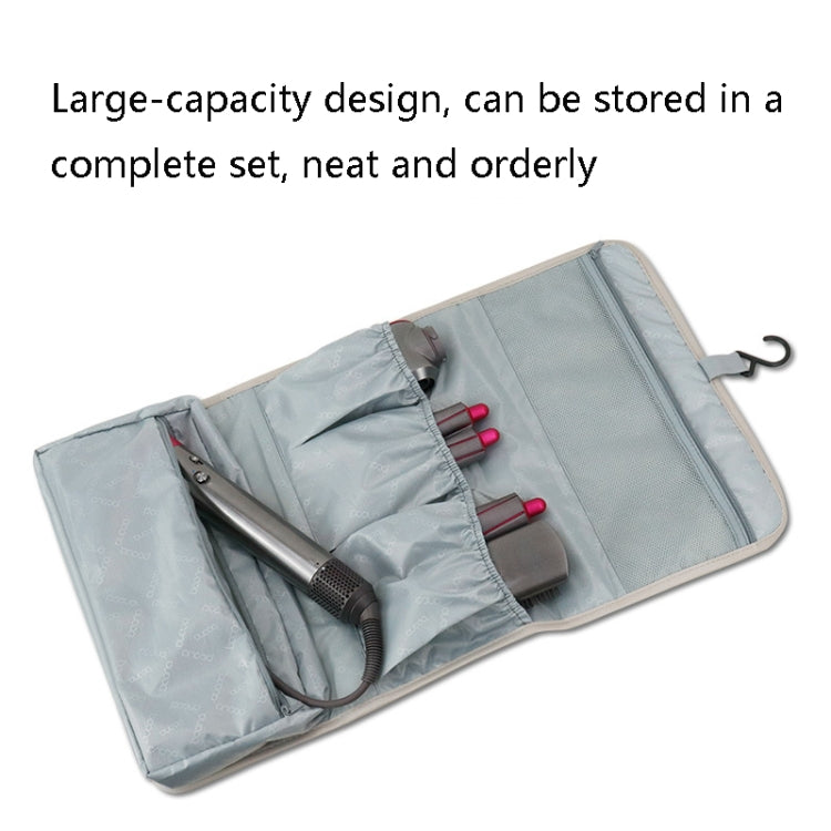 Baona BN-DS004 PU Leather Portable Storage Bag For Dyson Hair Curler(Grey) by bashfashion