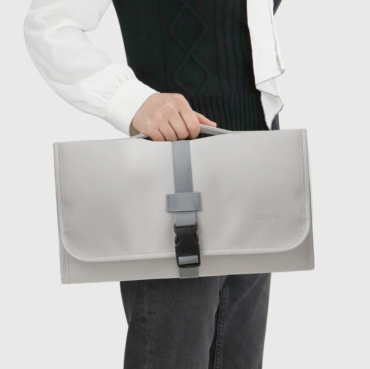 Baona BN-DS004 PU Leather Portable Storage Bag For Dyson Hair Curler(Grey) by bashfashion