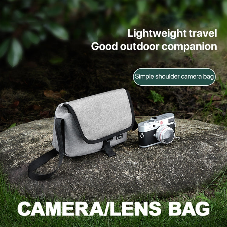 Baona BN-H013 Camera Shoulder Bag SLR Lens Storage Handbag(Light-Thin Black) by Baona