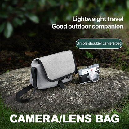 Baona BN-H013 Camera Shoulder Bag SLR Lens Storage Handbag(Light-Thin Black) by Baona