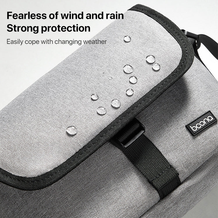 Baona BN-H013 Camera Shoulder Bag SLR Lens Storage Handbag(Light-Thin Gray) by Baona