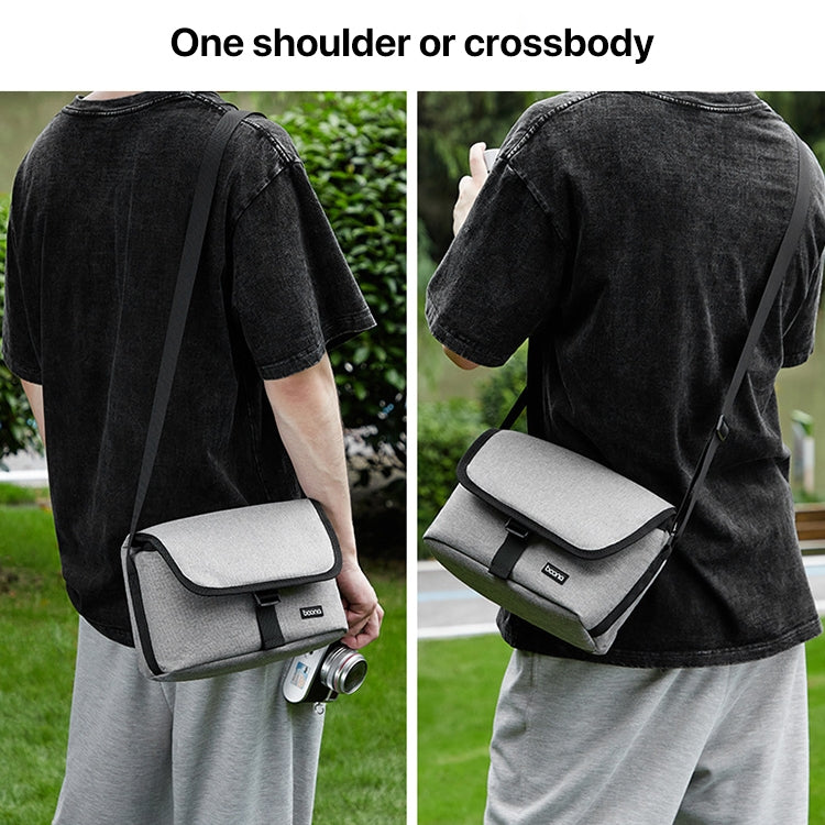 Baona BN-H013 Camera Shoulder Bag SLR Lens Storage Handbag(Light-Thin Black) by Baona